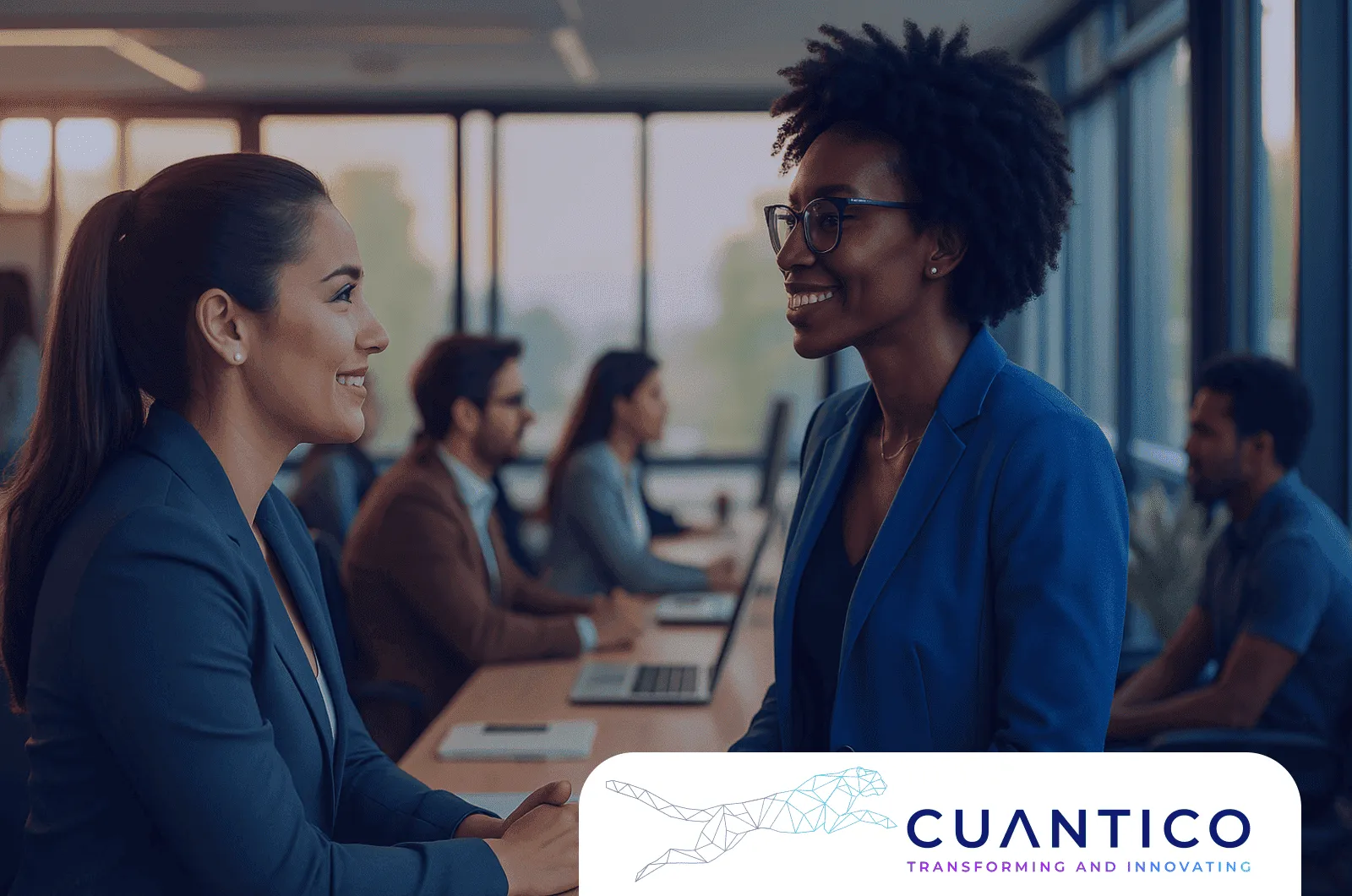 Interacción profesional entre mujeres líderes en el ecosistema de Blockchain e Inteligencia Artificial en CUANTICO