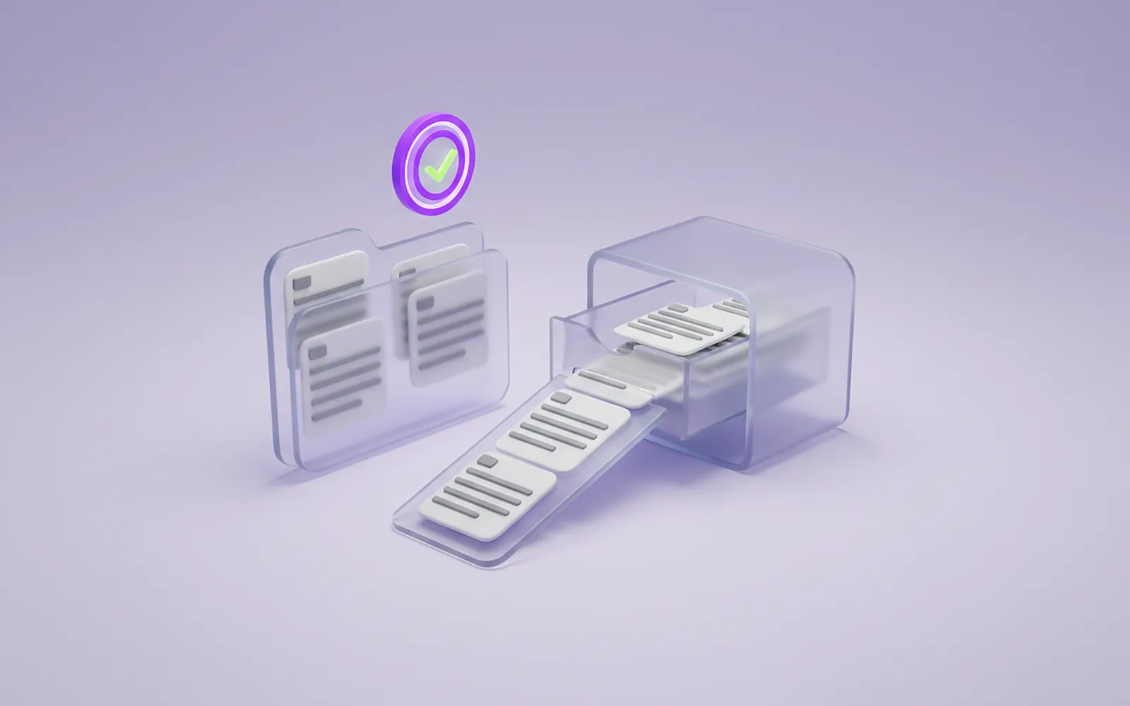 Expediente digital cuyos documentos entran a un archivo electrónico, con un sello de firma aprobado